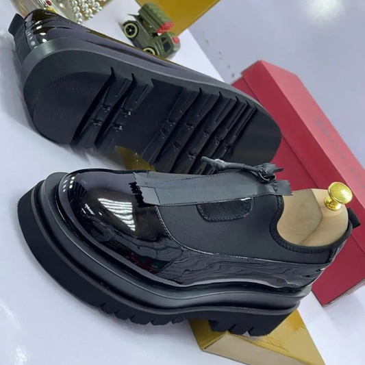 Zapatos casuales elegantes con ajuste de cierre para hombres