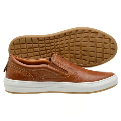 Mocasines Slip-On de cuero con diseño casual para hombre