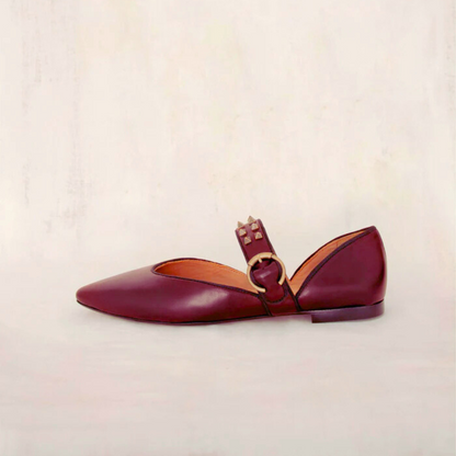 Zapatillas puntiagudas planas elegantes y cómodas para mujer