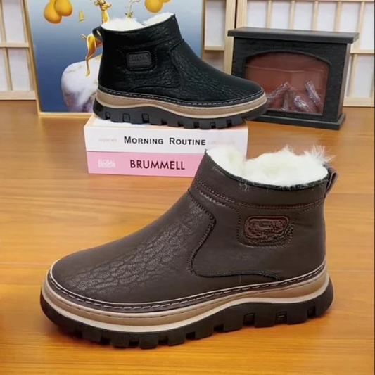 Botas de Nieve Cálidas para Hombre en Tejido Polar