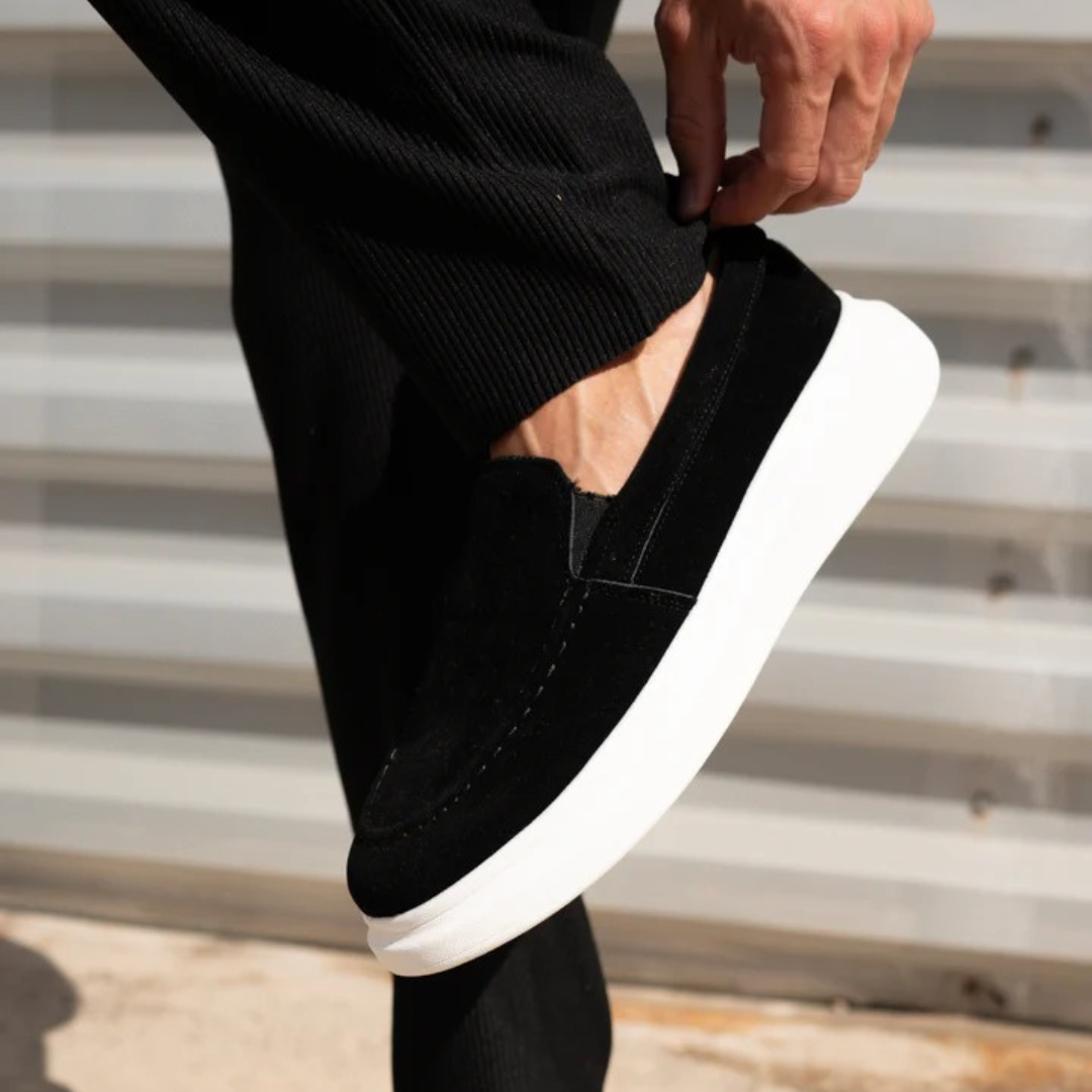 Mocasines elegantes de gamuza para hombre