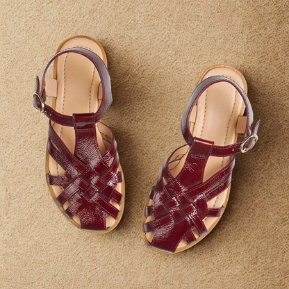 Sandalias de tacón bajo con suela ortopédica para mujer