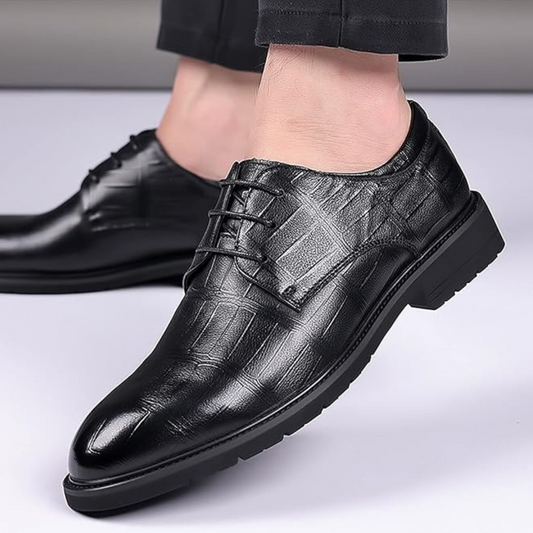 Zapato casual de cuero texturizado para hombre