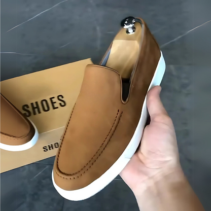 Zapatos casuales clásicos de ante hechos a mano para hombre
