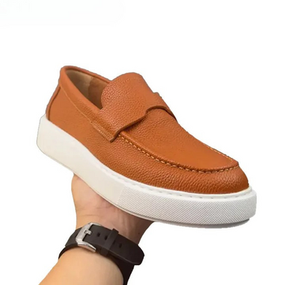 Mocasines informales ergonómicos de piel para hombre