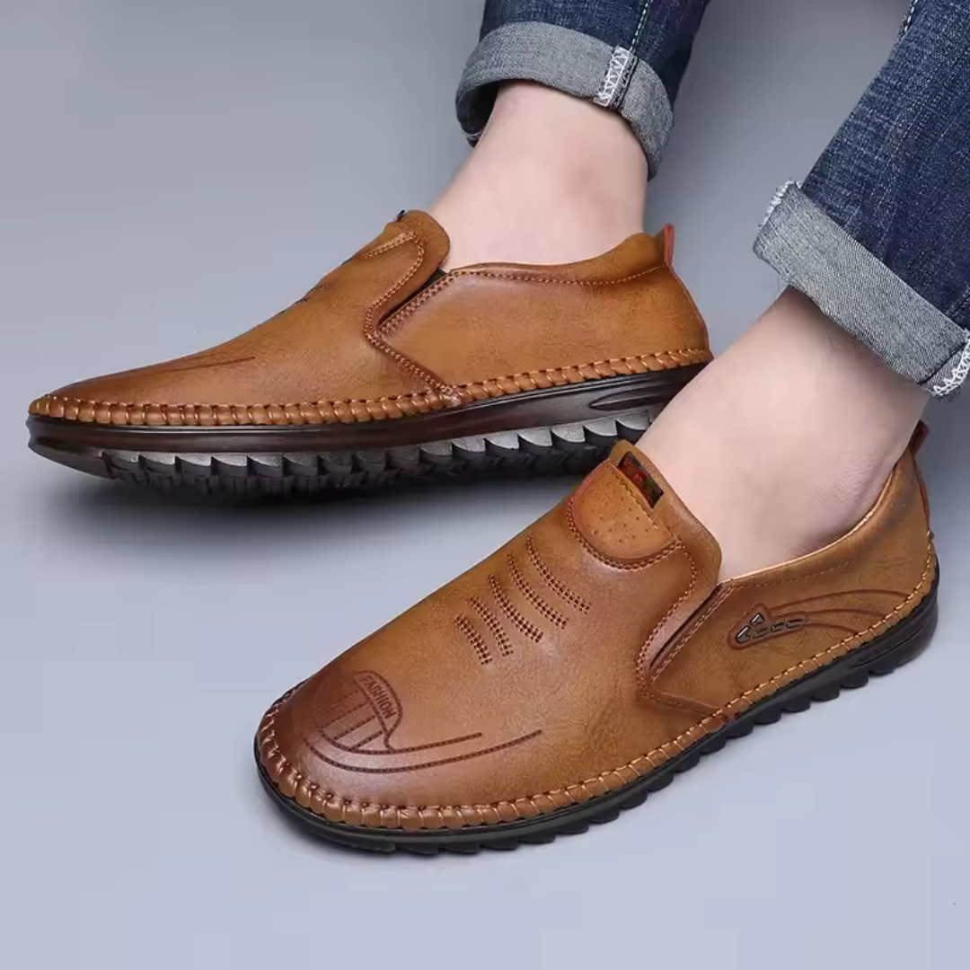 Zapatos de cuero antideslizantes para hombre