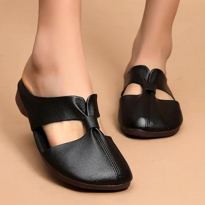 Sandalias de tacón bajo con suela ergonómica para mujer
