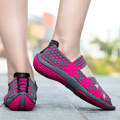 sandalias casual ergonómicas con tira elástica para mujer