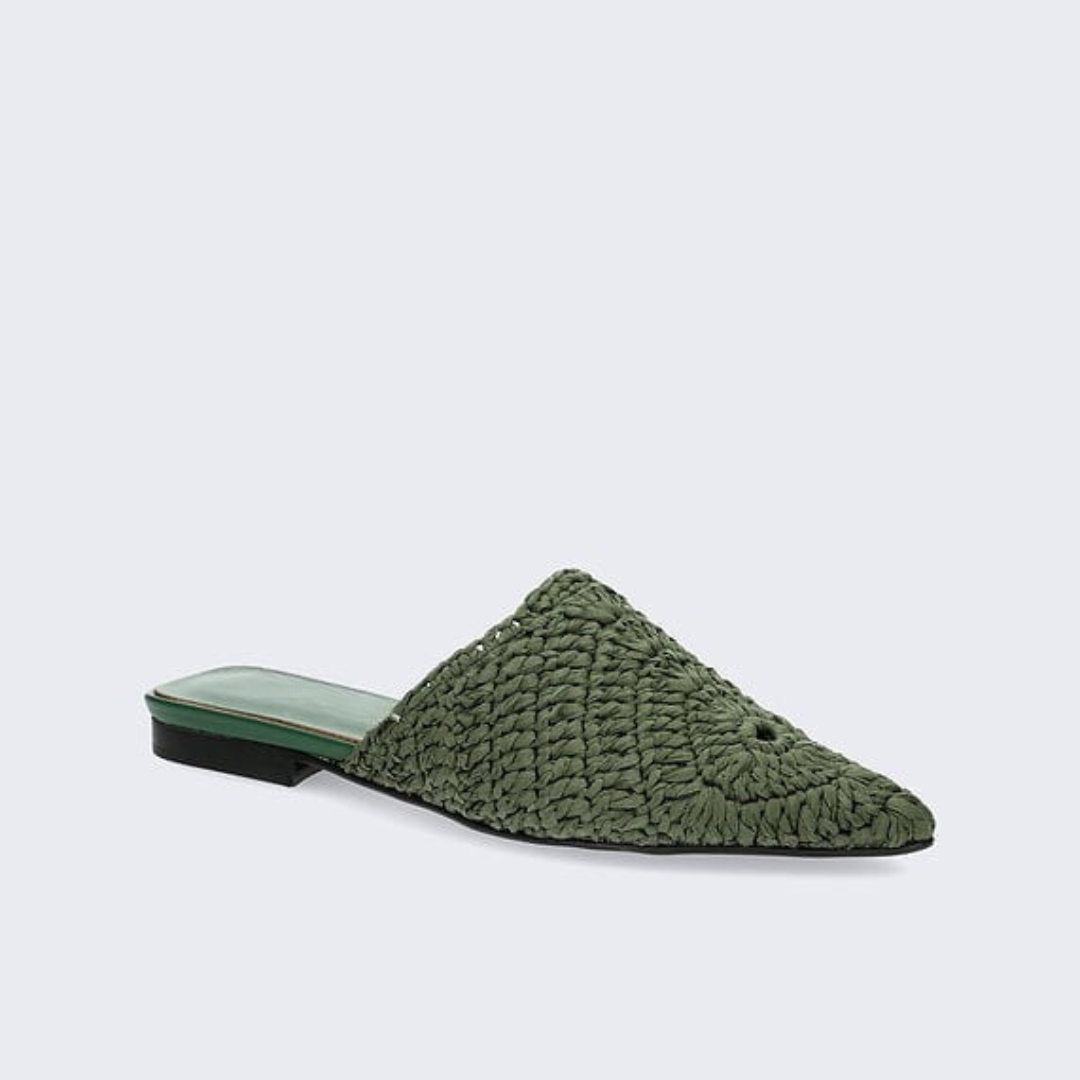 Sandalias planas de ganchillo estilo boho