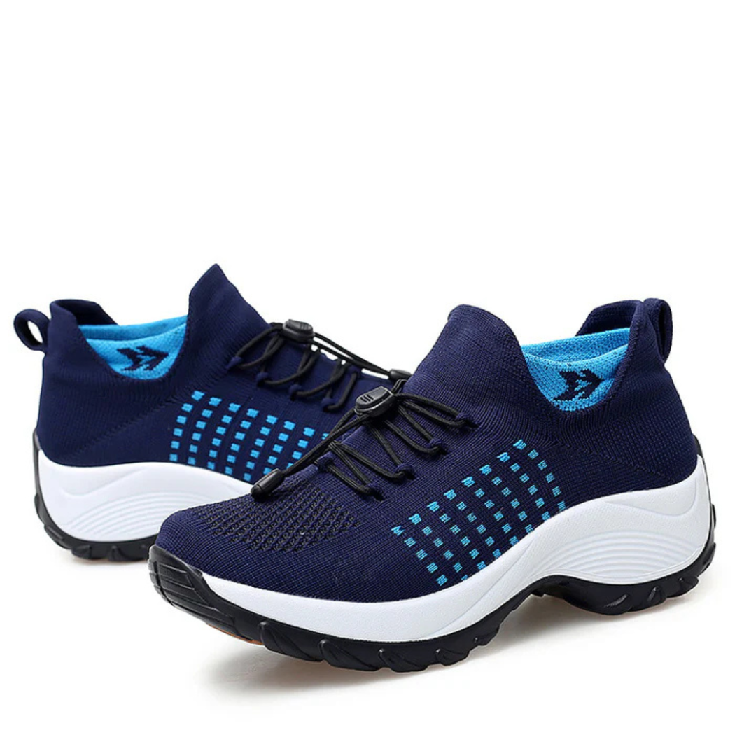 Zapatillas de Malla Transpirable para Mujer con cordones Elásticos y Suela Antideslizante