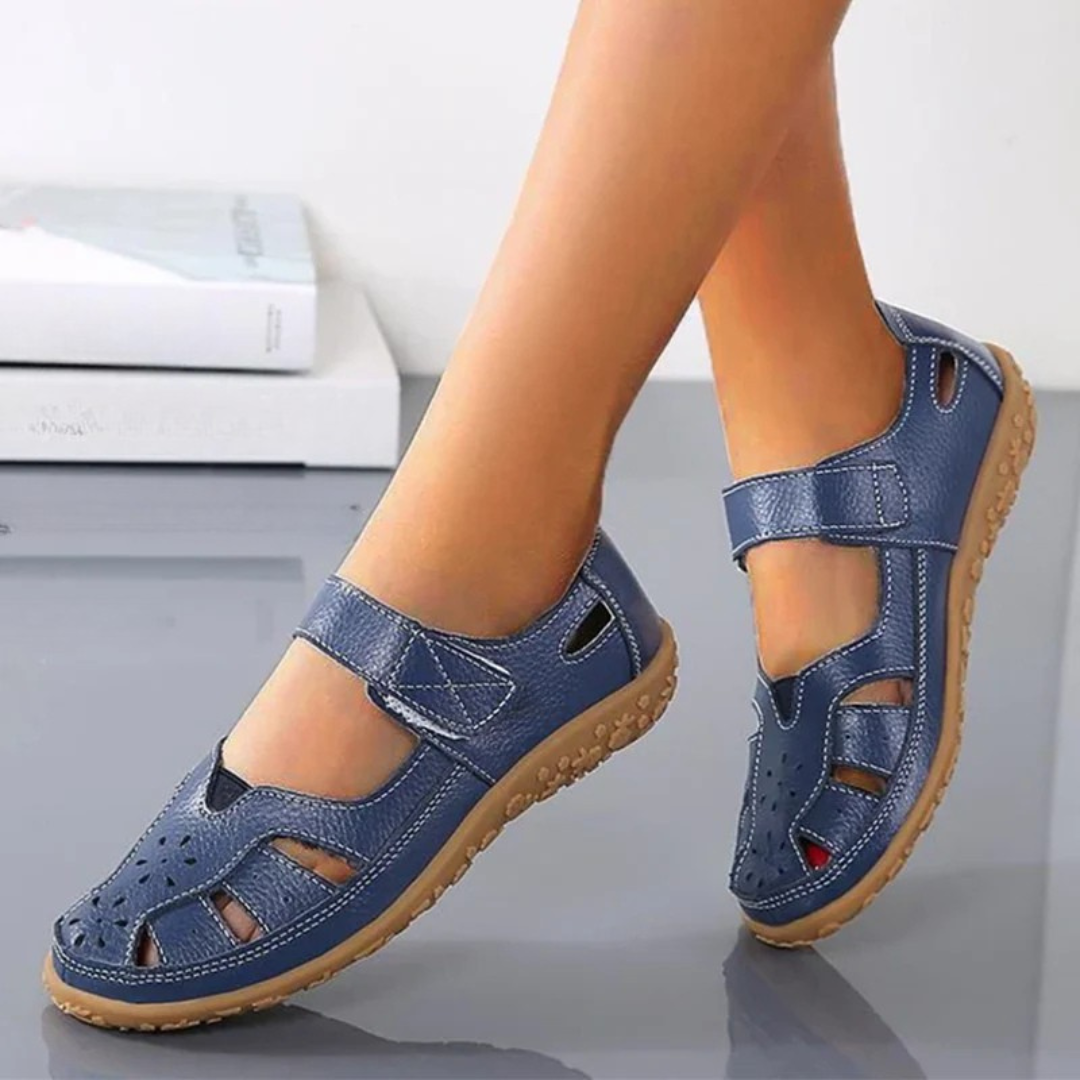 Sandalias Ligeras y Transpirables en Cuero para Mujer