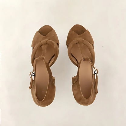 Sandalias de Tacón Alto Elegantes con cierre de hebilla