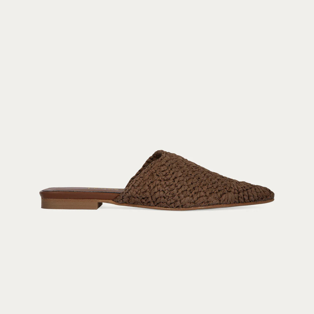 Sandalias planas de ganchillo estilo boho