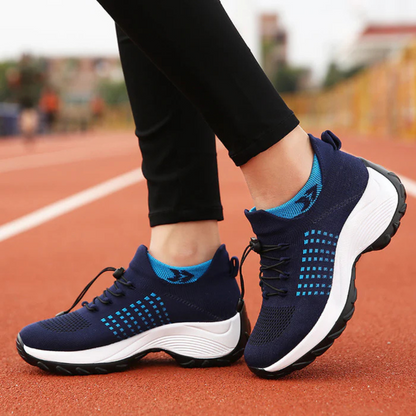 Zapatillas de Malla Transpirable para Mujer con cordones Elásticos y Suela Antideslizante