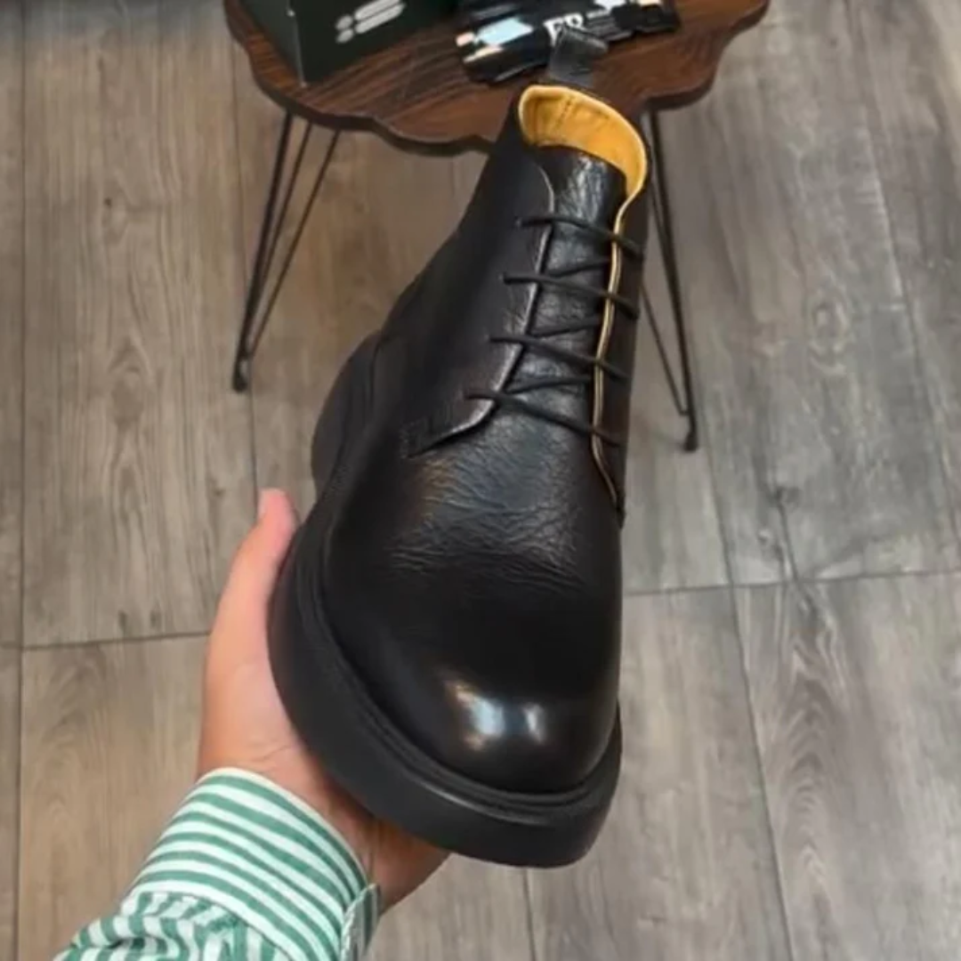 Botas de Cuero de Textura Rugosa para Hombre