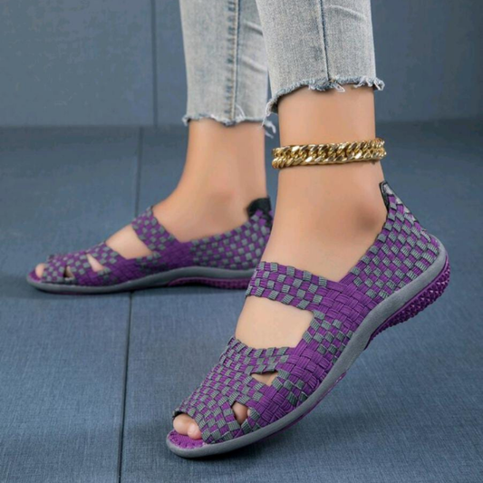 sandalias casual ergonómicas con tira elástica para mujer