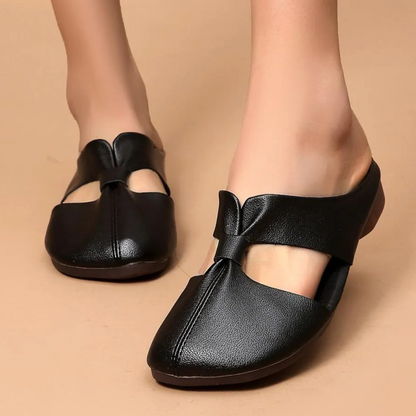 Sandalias de tacón bajo con suela ergonómica para mujer